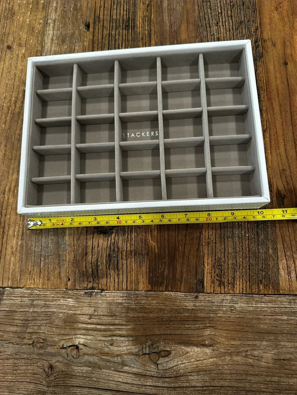 Stackers Grey 24-Slot Jewelry Organizer Tray